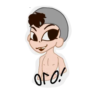 😀 ого! Dessin animé, Personnage, Ogo, Drôle, Mignon telegram sticker