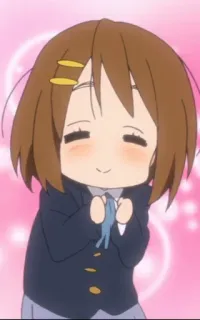 🌟 Yui Hirasawa K-On! anime, cute, kawaii, yui hirasawa, k-on, cartoon telegram sticker