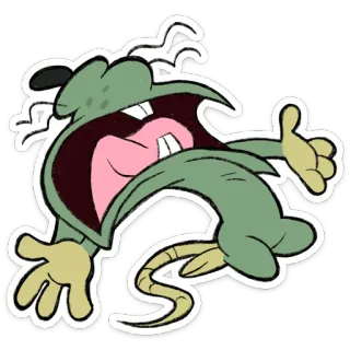 ⭐ 만화, 괴물, 생물, 웃긴, 소리 지르는, 캐릭터 whatsapp sticker