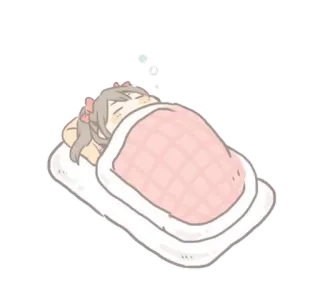 😴 dormir, sueño, sueño, cama, descanso, almohada, manta telegram sticker