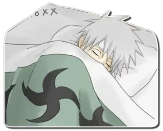 😷 Kakashi Naruto kakashi, naruto, anime, sleep, ninja telegram sticker