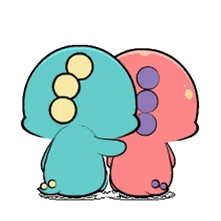 🦕 만화, 귀여운, 캐릭터, 스티커, 디지털 아트 whatsapp sticker