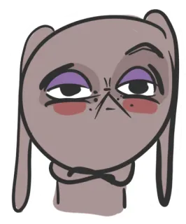 🧐 coelho, temperamental, desenho animado, personagem, irritado telegram sticker