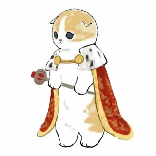 💗 kot, król, korona, zwierzę, słodki, królewski, zwierzak, kociak telegram sticker