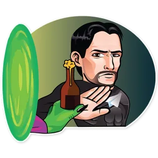 🍺 uomo, bere, portale, rifiuto, birra, personaggio, alcol telegram sticker