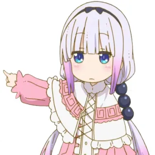 👈 Kanna Kamui Miss Kobayashi's Dragon Maid Anime, Drache, Kanna, Süß, Kawaii telegram sticker