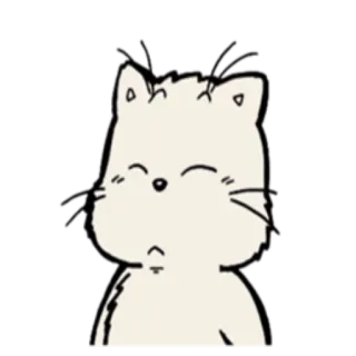 😶 gato, lindo, animal, pegatina telegram sticker