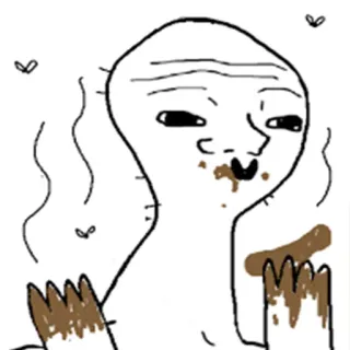 🙄 meme, gross, offensive, internet culture, illustration, cartoon telegram sticker