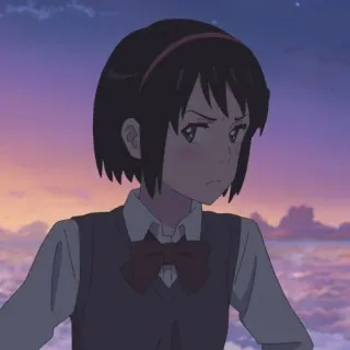 🍣 animé, fille, en colère, boudeuse telegram sticker