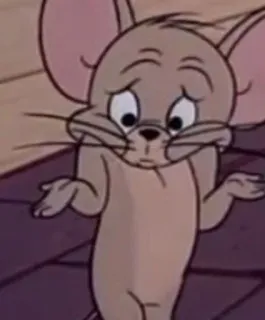 🖤 Jerry Mouse Tom and Jerry Cartoon, Maus, Schulterzucken, Animiert, Figur, Niedlich telegram sticker