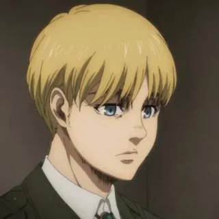 🥺 Armin Arlert Attack on Titan anime, character, blonde, boy, armin arlert, attack on titan telegram sticker