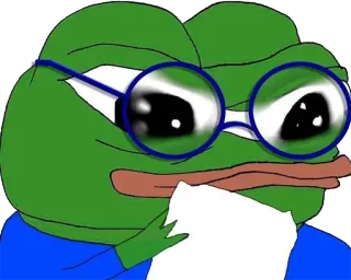 👓 Pepe the Frog Meme, Frosch, Internet, Pepe, Nerd telegram sticker