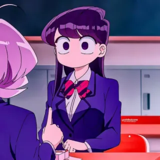 ⛓ Komi Shouko Komi Can't Communicate Anime, Komi Can't Communicate, Komi Shouko, Uniforme escolar, linda, chica anime telegram sticker