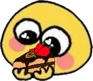 🍰 Emoji, Fofo, Bolo, Sobremesa, Kawaii whatsapp sticker