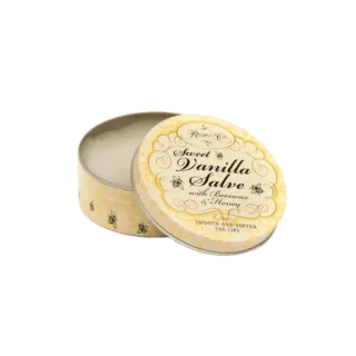 ⛓ Sweet Vanilla Salve with Beeswax & Honey cera de abeja, miel, vainilla, bálsamo, bálsamo labial, cosméticos telegram sticker