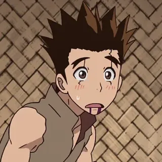 🧐 Kinro Dr. Stone Anime, Dr. Stone, Kinro, Masculino, Personaje, Sudor, Sonrojo telegram sticker