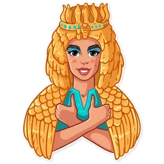 👍 egizio, dea, ali, donna, personaggio, fantasy whatsapp sticker