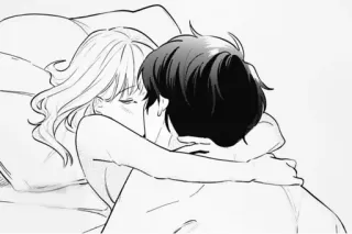 🍦 Paar, Umarmung, Liebe, Zuneigung, Romantik, Manga, Anime telegram sticker
