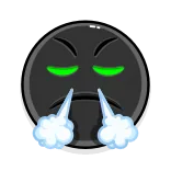 😤 zły, sfrustrowany, emotikon, para, wściekły, twarz telegram sticker