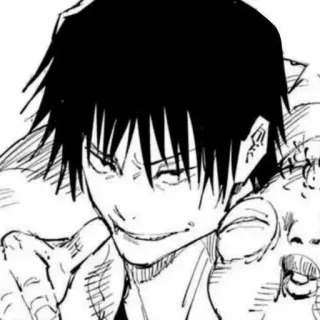 ☄ Anime, Mangá, Personagem, Apontando, Expressão, Preto e branco telegram sticker