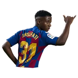 🤙 Ansu Fati 축구, 축구 선수, 운동선수, FC 바르셀로나, 선수 telegram sticker