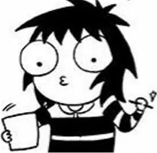 😗 Sarah Hyperbole and a Half Kreskówka, Rysunek, Komiks, Hyperbole and a Half, Sarah Andersen telegram sticker