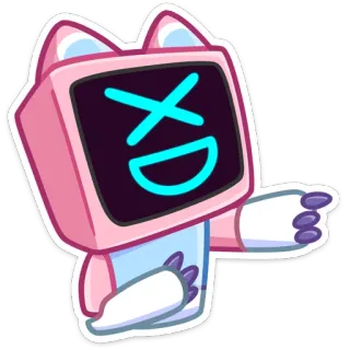 😀 XD emoji, robot, cat, cute, funny telegram sticker