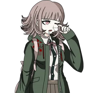 😪 Chiaki Nanami Danganronpa anime, game, character, blood, danganronpa, horror telegram sticker