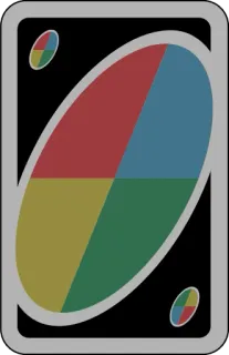 ⬛️ uno, card, game, colorful, board game whatsapp sticker