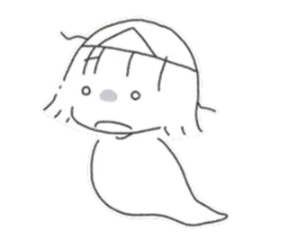 😨 fantasma, dibujo animado, personaje, mono, simple telegram sticker