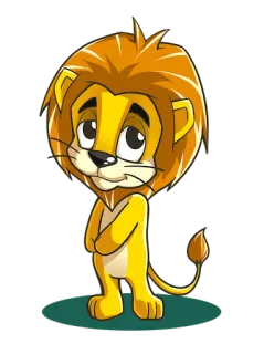 😳 лев, животное, мультфильм, милый, зоопарк, грива telegram sticker