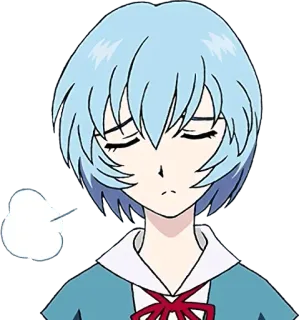 😕 Rei Ayanami Neon Genesis Evangelion Anime, Rei, Evangelion, Sedih, Manga telegram sticker