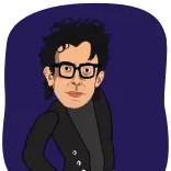👱‍♂️ cartoon, character, glasses, portrait, drawing telegram sticker