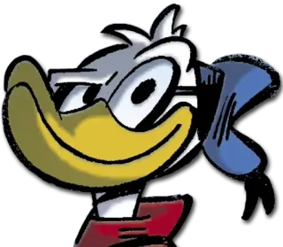😏 Gladstone Gander Gastone Paperone, Disney, Cartone animato, Personaggio, Fumetto whatsapp sticker