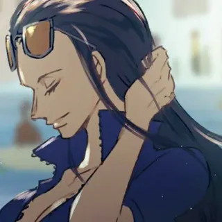 👑 Nico Robin One Piece Anime, Manga, One Piece, Nico Robin, Personnage, Fanart whatsapp sticker