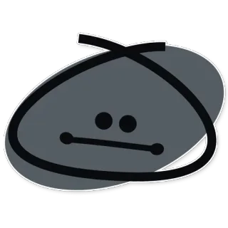 😐 sticker, blob, cartoon, simple, face, character telegram sticker