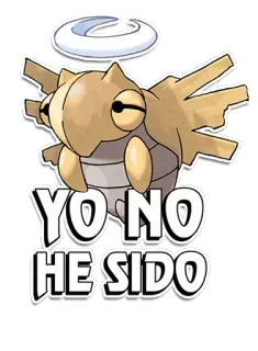 😇 Shedinja Pokémon YO NO
HE SIDO Pokémon, Shedinja, Engel, Ich war's nicht, Videospiel, Nintendo whatsapp sticker