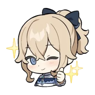 😉 Jean Genshin Impact anime, video game, genshin impact, jean, thumbs up, character telegram sticker