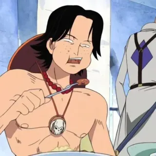 ⛓️ Ace One Piece 애니메이션, 캐릭터, 원피스, 에이스, 먹방, 만화 telegram sticker