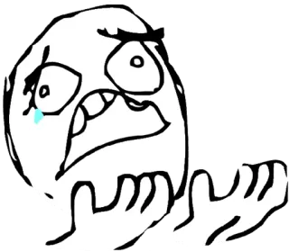 😥 Meme, Rage Face, Internet, Engraçado, Chorar telegram sticker