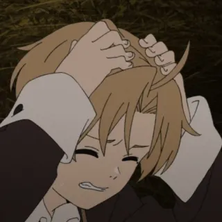 🤕 Anime, Nhân vật, Bực bội, Cảm xúc, Buồn, Bực mình telegram sticker