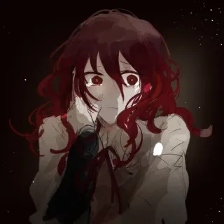 🧷 Anime, Triste, Garota, Chorando, Escuro, Mangá whatsapp sticker