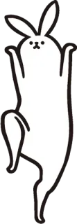 🙃 coniglio, coniglietto, adesivo, carino, animale, illustrazione, cartone animato telegram sticker