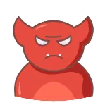 😤 diabo, demônio, monstro, desenho animado, vermelho, chifres, bravo telegram sticker