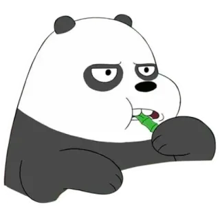 😒 Panda We Bare Bears cartoon, panda, we bare bears, funny, cute telegram sticker