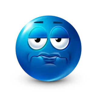 😑 Emoji, Cara, Azul, Estado de ánimo, Expresión whatsapp sticker