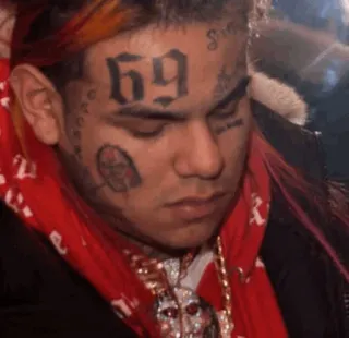 🧑‍🎤 6ix9ine rappeur, musique, artiste, portrait telegram sticker
