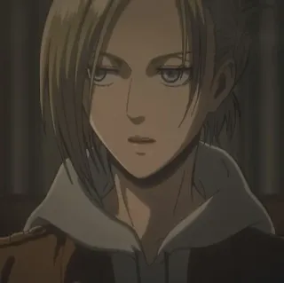 🌟 Annie Leonhart Attack on Titan Anime, Mädchen, Ernst, Blond, Charakter telegram sticker
