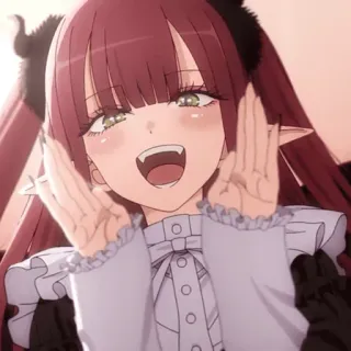 😄 Marin Kitagawa My Dress-Up Darling Marin Kitagawa, My Dress-Up Darling, Anime, carina, ragazza, demone, Cosplay telegram sticker