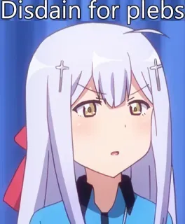 🤨 Disdain for plebs anime, disdain, plebs, character, manga whatsapp sticker